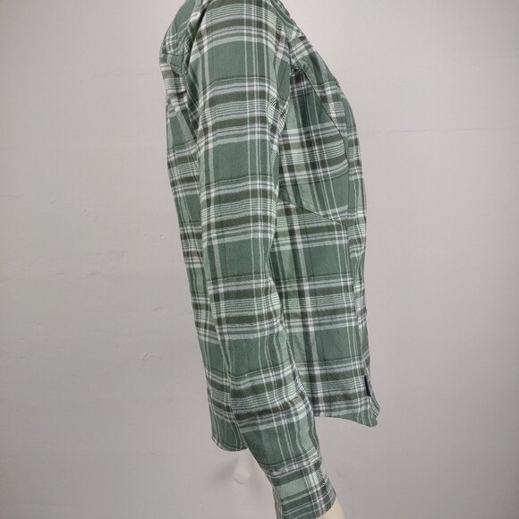 NWT Simms green Mallard Plaid Primaloft Blend flannel shirt ladies size XS - Picture 5 of 10